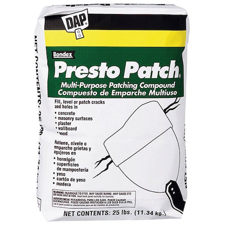 Dap Patching Compound, 25 lb, Bag, White 58552